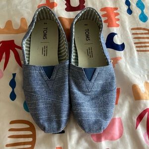 Toms blue women’s shoes.